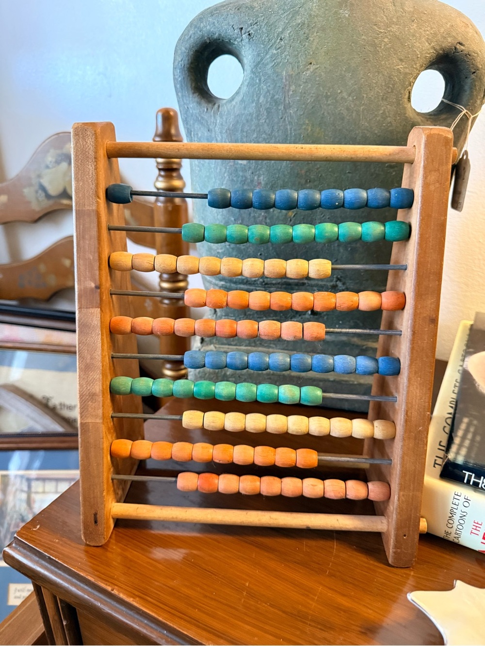 Vintage Wooden Bead Abacus Toy - Multicolor